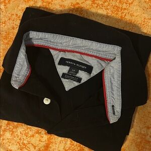 Tommy Hilfiger Black Polo with Red Trim